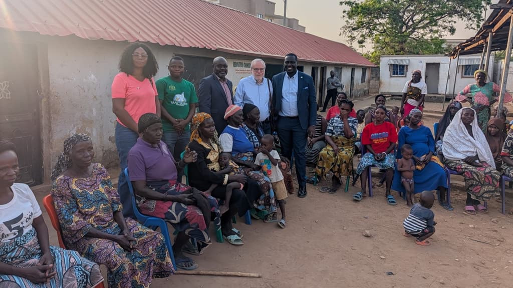 Andrea Riccardi with Sant'Egidio community members in Nigeria